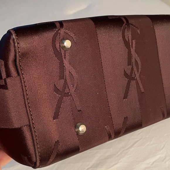 YSL Authentic Yves Saint Laurent Rich Brown Tote Bag w/YSL Zipper pull - Picture 10 of 10